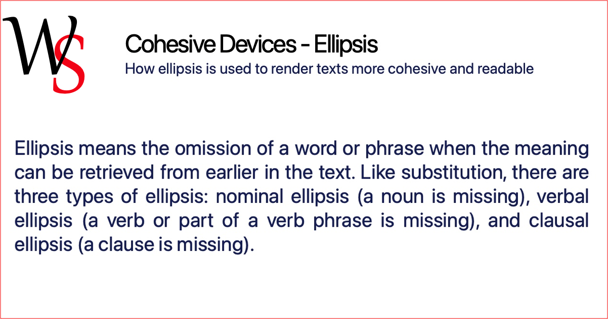 Ellipsis Cohesion Writing Support